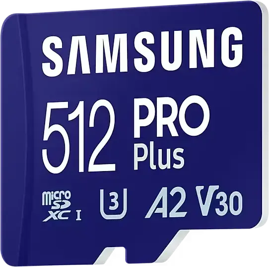 Card de memorie Samsung PRO Plus microSDXC MB-MD512SA/KR 512GB UHS-I U3 V30 A2, Viteza Citire 180MB/s, Scriere 130MB/s, Rezistent la Apa si Temperatura, cu Adaptor SD
