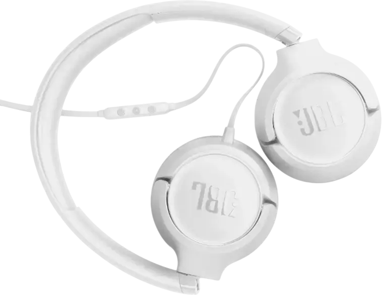 Накладные наушники JBL Tune 530C, подключение USB, Белый, Hi-Res Audio, JBL Pure Bass, динамики 33 мм, встроенный микрофон, складная конструкция