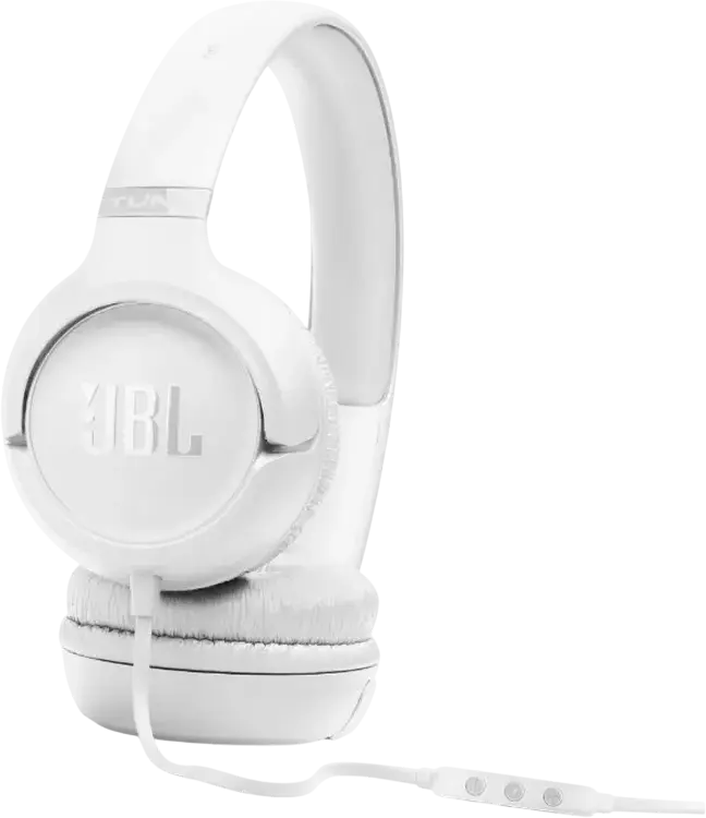 Накладные наушники JBL Tune 530C, подключение USB, Белый, Hi-Res Audio, JBL Pure Bass, динамики 33 мм, встроенный микрофон, складная конструкция