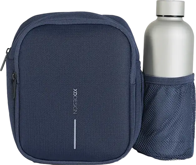Geanta crossbody XD Design Bobby Boxy Sling, material rPET reciclat, buzunare ascunse pentru sticla de apa si spate, 160x210x75 mm