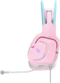 Bloody G575 Virtual 7.1 Surround Sound Gaming Headset, Pink, 50mm HD Drivers, Detachable Noise-Cancelling Mic, RGB Lighting, USB Braided Cable
