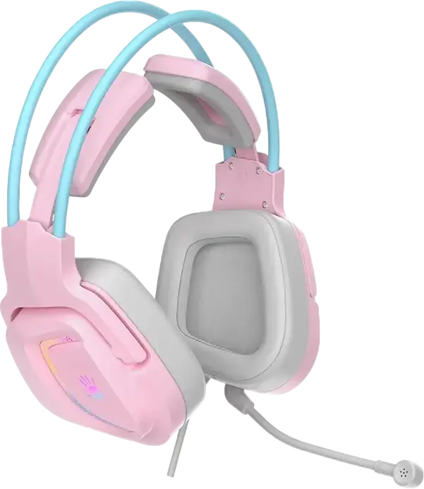 Căști gaming Bloody G575, USB, Roz