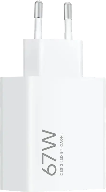 Xiaomi 67W HyperCharge Power Adapter MDY-12-EH, USB Type-A Fast Charger EU Plug, QC 3.0 & USB PD Support, Smart Identification Chip, White