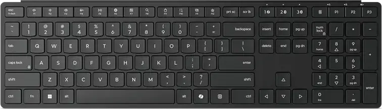 Lenovo Wireless Multi-Mode Pro Keyboard 6000 4Y41S04687, Bluetooth 5.3 & 2.4 GHz RF, Membrane Silent Typing, Multi-Device Pairing, English/Russian Layout