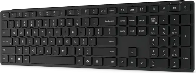 Lenovo Wireless Multi-Mode Pro Keyboard 6000 4Y41S04687, Bluetooth 5.3 & 2.4 GHz RF, Membrane Silent Typing, Multi-Device Pairing, English/Russian Layout