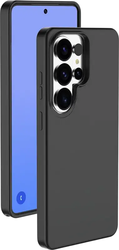 Cellularline Sensation Plus Case for Samsung Galaxy S26 Ultra, Black Silicone Soft-touch Cover with Microban Antibacterial Technology and Rigid Shell
