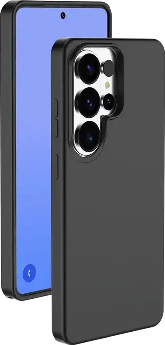Cellularline Sensation Plus Case for Samsung Galaxy S26 Ultra, Black Silicone Soft-touch Cover with Microban Antibacterial Technology and Rigid Shell