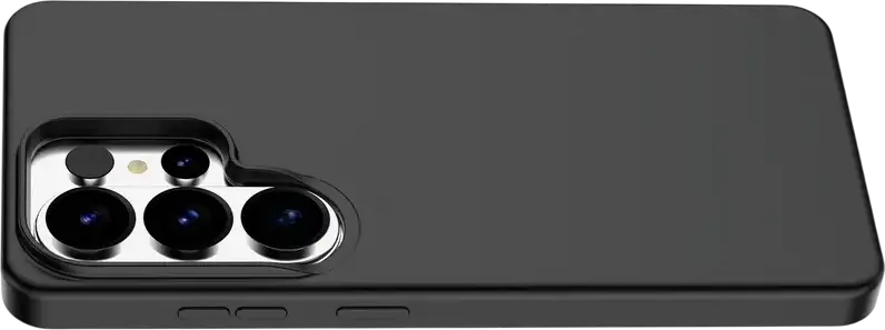 Cellularline Sensation Plus Case for Samsung Galaxy S26 Ultra, Black Silicone Soft-touch Cover with Microban Antibacterial Technology and Rigid Shell
