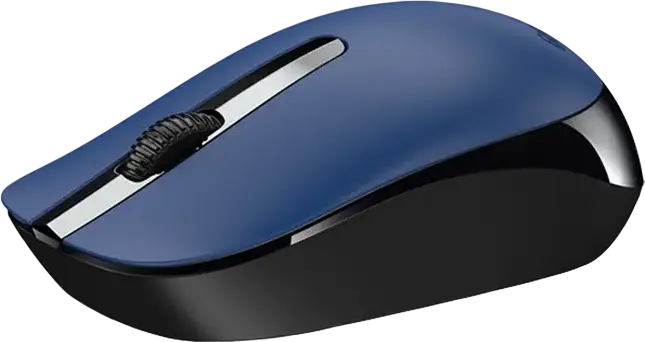 Genius NX-7007 Wireless Optical Mouse, Blue, 1200 DPI BlueEye Sensor for All Surfaces, 2.4GHz USB-A Pico Receiver, Ambidextrous Contoured Design