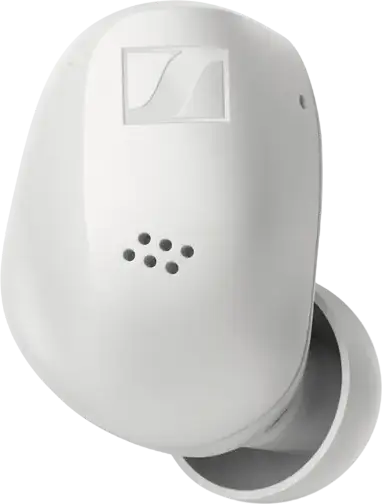 Sennheiser Accentum True Wireless (TWS) Earbuds, White, Bluetooth 5.3, ANC, Transparency Mode, aptX, IP54, Multipoint, Auracast, 28h Total Battery, USB-C