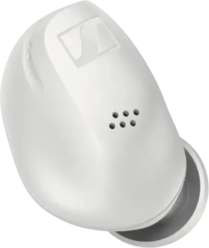 Sennheiser Accentum True Wireless (TWS) Earbuds, White, Bluetooth 5.3, ANC, Transparency Mode, aptX, IP54, Multipoint, Auracast, 28h Total Battery, USB-C