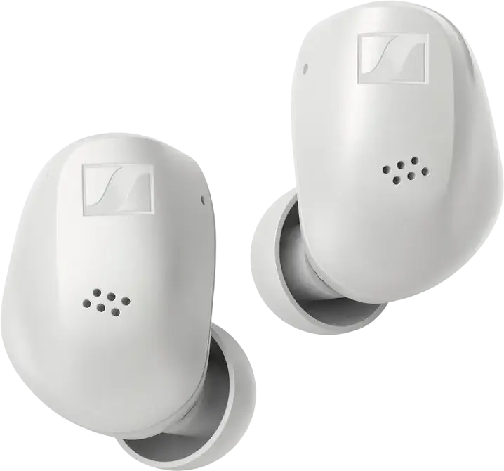 Sennheiser Accentum True Wireless (TWS) Earbuds, White, Bluetooth 5.3, ANC, Transparency Mode, aptX, IP54, Multipoint, Auracast, 28h Total Battery, USB-C