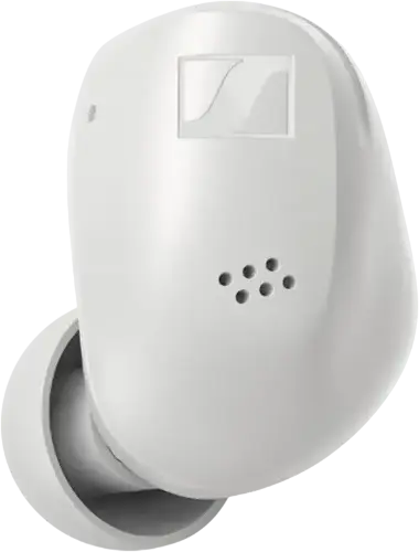 Sennheiser Accentum True Wireless (TWS) Earbuds, White, Bluetooth 5.3, ANC, Transparency Mode, aptX, IP54, Multipoint, Auracast, 28h Total Battery, USB-C