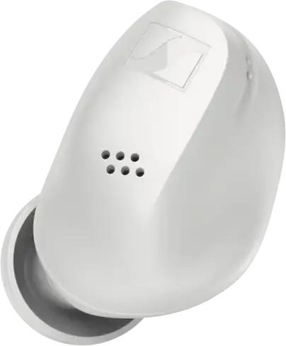 Sennheiser Accentum True Wireless (TWS) Earbuds, White, Bluetooth 5.3, ANC, Transparency Mode, aptX, IP54, Multipoint, Auracast, 28h Total Battery, USB-C