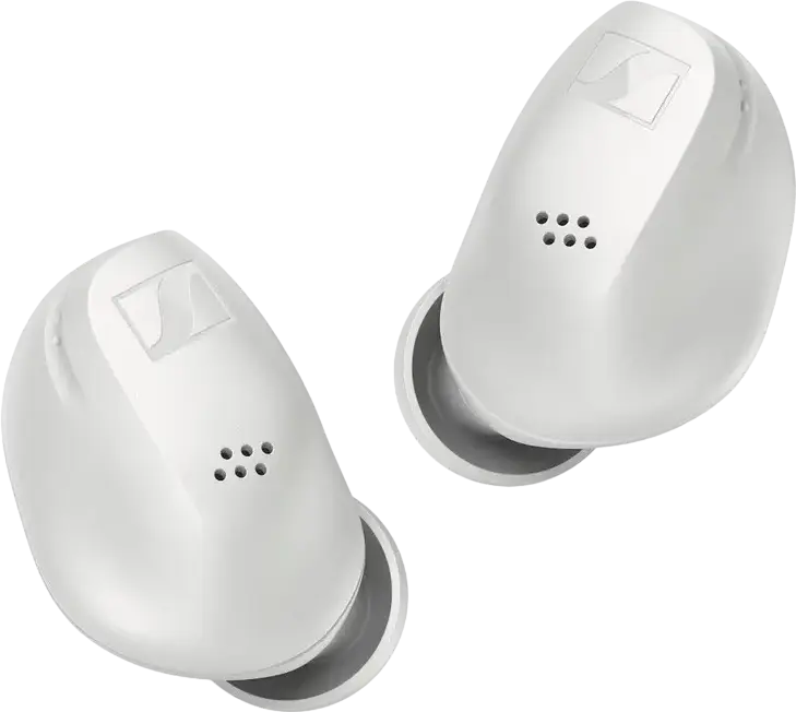 Sennheiser Accentum True Wireless (TWS) Earbuds, White, Bluetooth 5.3, ANC, Transparency Mode, aptX, IP54, Multipoint, Auracast, 28h Total Battery, USB-C