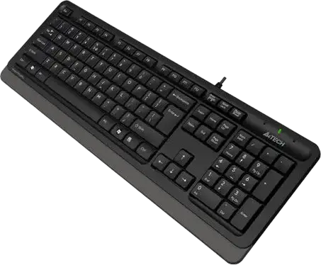 Проводная мембранная мультимедийная клавиатура A4Tech FK10 F-Styler USB с лазерной гравировкой клавиш, влагозащитой и 12 мультимедийными клавишами