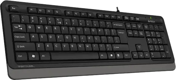 Проводная мембранная мультимедийная клавиатура A4Tech FK10 F-Styler USB с лазерной гравировкой клавиш, влагозащитой и 12 мультимедийными клавишами