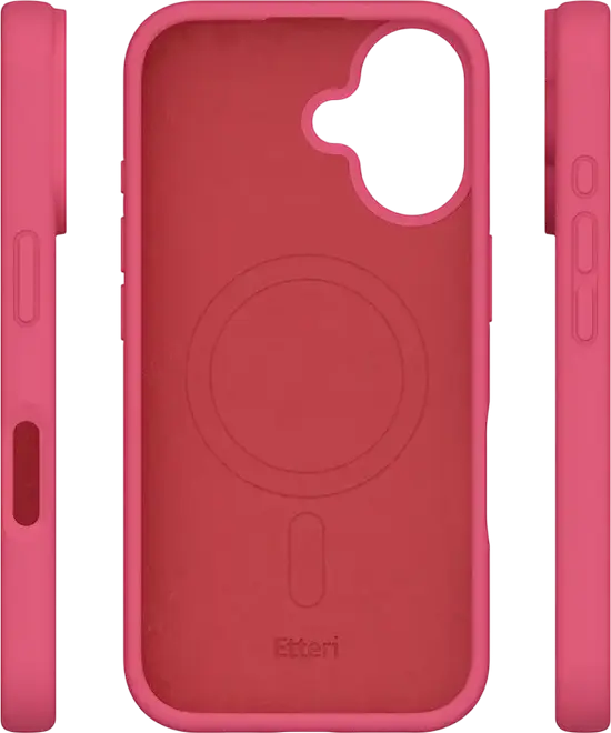 Чехол Etteri Silicone Mag для Apple iPhone 16, совместимый с MagSafe, защитный кейс из силикона с подкладкой из микрофибры, противоскользящее покрытие