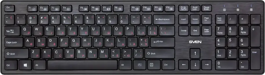 Tastatură SVEN KB-E5800W, Fără fir, Negru