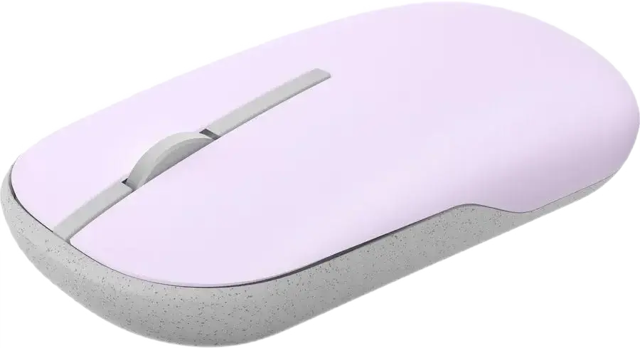 ASUS Marshmallow Mouse MD100 Wireless Optical Mouse, Lilac, Bluetooth & 2.4GHz RF, 1600 DPI, Magnetic Covers, Carrying Strap, Windows & macOS Compatible