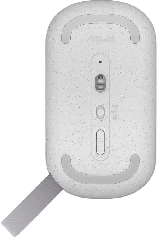 ASUS Marshmallow Mouse MD100 Wireless Optical Mouse, Lilac, Bluetooth & 2.4GHz RF, 1600 DPI, Magnetic Covers, Carrying Strap, Windows & macOS Compatible