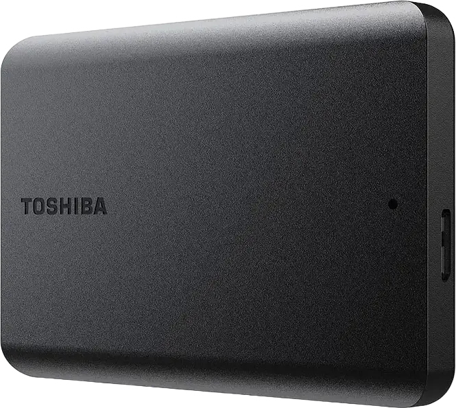 Toshiba Canvio Basics 2.5" External Portable Hard Drive, 1 TB, USB 3.2 Gen 1 Interface, 5 Gbit/s Transfer Rate, Matt Finish, Black