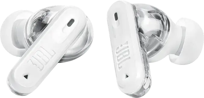 Casca JBL Tune Beam 2 Ghost Edition True Wireless, Albă, Anulare Adaptivă a Zgomotului, Drivere Dinamice 10mm, Pure Bass Sound, Baterie 48h, IP54, Bluetooth 5.3