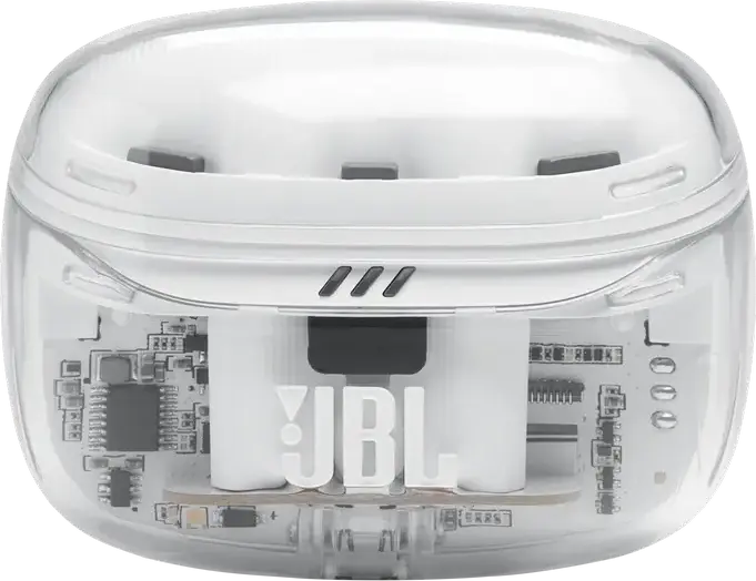 Casca JBL Tune Beam 2 Ghost Edition True Wireless, Albă, Anulare Adaptivă a Zgomotului, Drivere Dinamice 10mm, Pure Bass Sound, Baterie 48h, IP54, Bluetooth 5.3