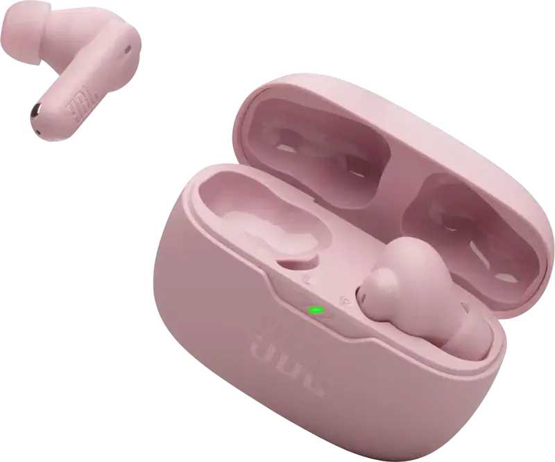 JBL Wave Beam 2 True Wireless Earbuds, Pink, Active Noise Cancelling (ANC), JBL Pure Bass Sound, Smart Ambient, 40h Playtime, Bluetooth Multipoint, Water & Dust Resistant