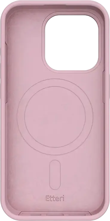 Etteri Silicone MagSafe Case for Apple iPhone 16 Pro Max, Light Pink Soft-Touch Back Cover with Microfiber Lining, Integrated Buttons and Raised Bezel