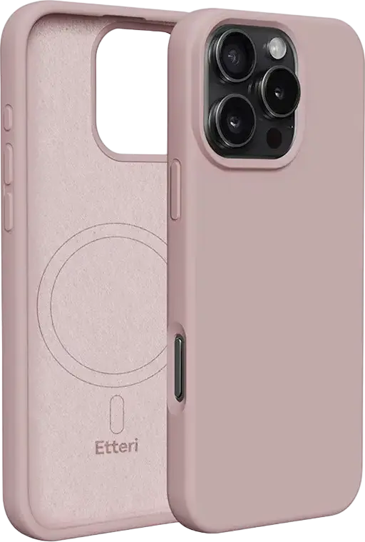 Husă Etteri Silicone Mag case pentru iPhone 16 Pro Max, Light Pink