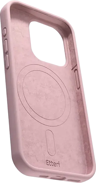 Etteri Silicone MagSafe Case for Apple iPhone 16 Pro Max, Light Pink Soft-Touch Back Cover with Microfiber Lining, Integrated Buttons and Raised Bezel