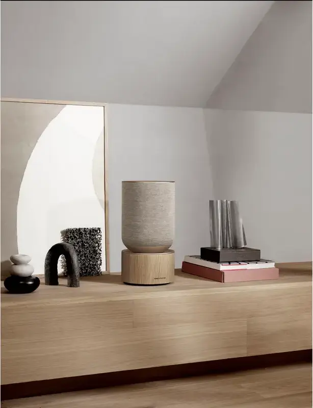 Difuzor Wireless Multiroom Bang & Olufsen Beosound Balance, 850W RMS, Stejar Natural si Aluminiu, Sisteme 3-Cale, AirPlay, Chromecast, Google Assistant