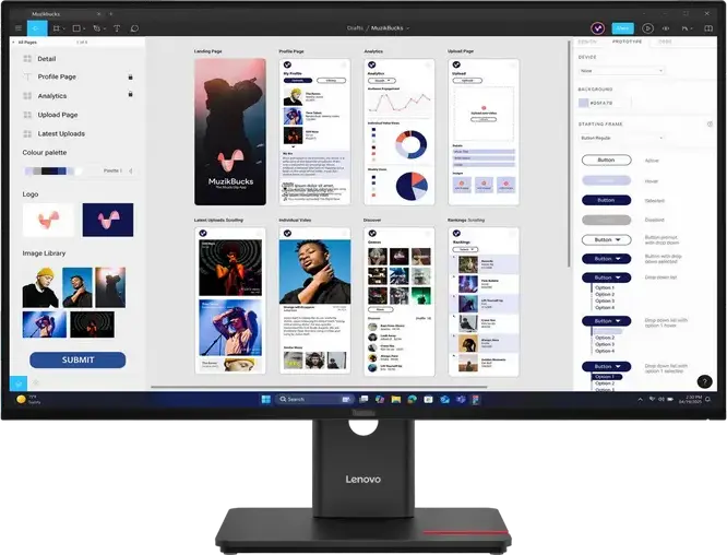 Monitor Lenovo ThinkVision T32UD-40 31.5" 4K UHD IPS, 3840x2160, USB-C, HDMI 2.1, RJ45 Ethernet, 99% sRGB, Eyesafe 2.0, Stand Ergonomic, Negru