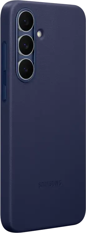 Samsung Galaxy S25 FE Kindsuit Case EF-VS731PAEGW Vegan Leather Slim Cover with Metal Trim and Micro-fabric Lining