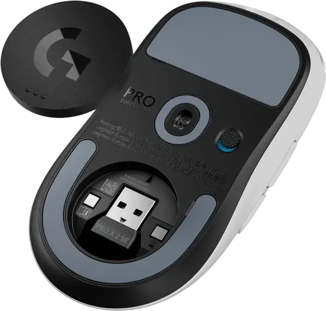 Logitech G PRO X Superlight 2 SE Wireless Gaming Mouse, White, HERO 2 Sensor 44,000 DPI, LIGHTFORCE Hybrid Switches, 60g Lightweight, LIGHTSPEED Wireless