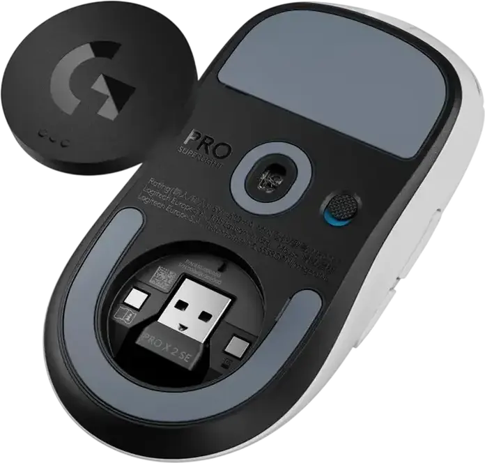 Logitech G PRO X Superlight 2 SE Wireless Gaming Mouse, White, HERO 2 Sensor 44,000 DPI, LIGHTFORCE Hybrid Switches, 60g Lightweight, LIGHTSPEED Wireless