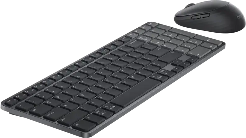 Dell KM746 Pro 7 Rechargeable Compact Keyboard and Mouse Set, Dual-mode Bluetooth and 2.4GHz Wireless, Scissor Switch, 6000 DPI Optical Mouse, Graphite