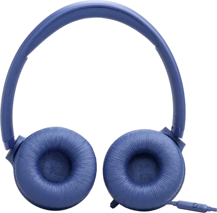 JBL Tune 530 On-Ear Wired Headphones, Closed-Back Dynamic Driver, Integrated Microphone, Foldable Design, Pure Bass Sound, Blue