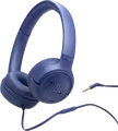 JBL Tune 530 On-Ear Wired Headphones, Closed-Back Dynamic Driver, Integrated Microphone, Foldable Design, Pure Bass Sound, Blue