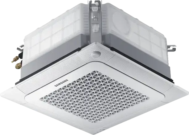 Samsung AJ052TNNDKH 4-Way Ceiling Cassette Air Conditioner, 17k BTU, 5.2kW Cooling, 5.6kW Heating, Class A, R-410A, SmartThings, White