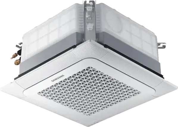 Samsung AJ052TNNDKH 4-Way Ceiling Cassette Air Conditioner, 17k BTU, 5.2kW Cooling, 5.6kW Heating, Class A, R-410A, SmartThings, White