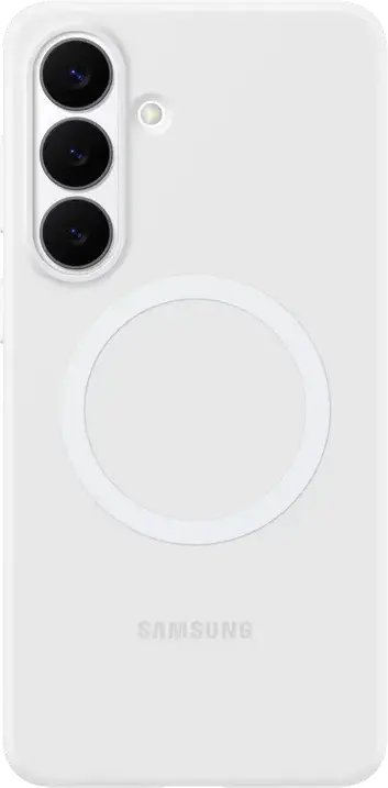 Samsung Galaxy S26+ (S947) Silicone Magnet Case EF-ES947CJEGWW, White, Slim Protective TPU Cover with Integrated Magnets for Wireless Charging and Accessories