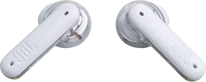 JBL Tune Flex Ghost Edition Wireless In-Ear Earbuds, Active Noise Cancelling ANC, 12mm Dynamic Drivers, Pure Bass Sound, IPX4 Water Resistant, White