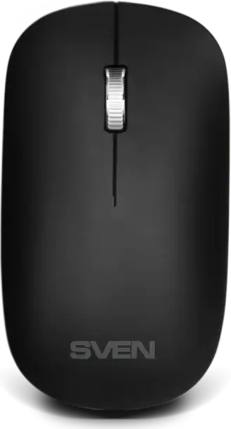 SVEN KB-C2550W Wireless Keyboard and Mouse Set, 2.4 GHz USB Nano Receiver, Scissor Switches, 109 Keys, 5 Quick Access & 12 Multimedia Keys, 1000 dpi Optical Mouse, Black