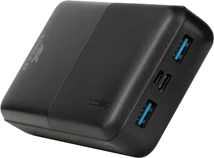 Rivacase VA2572 Power Bank 20000mAh 20W, PD 3.0, QC 3.0, USB-C Input/Output, Pass-Through Charging, 74Wh, Black
