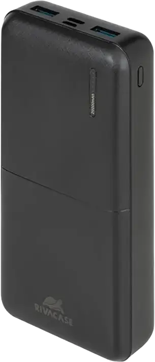 Rivacase VA2572 Power Bank 20000mAh 20W, PD 3.0, QC 3.0, USB-C Input/Output, Pass-Through Charging, 74Wh, Black