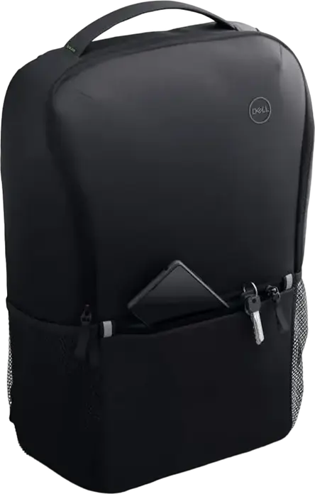 Rucsac Dell EcoLoop Essential CP3724 pentru Laptopuri pana la 16", Capacitate 18L, Poliester Reciclat, Rezistent la Apa, Protectie Spuma 360º, Negru