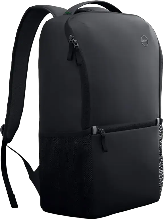 Rucsac Dell EcoLoop Essential CP3724 pentru Laptopuri pana la 16", Capacitate 18L, Poliester Reciclat, Rezistent la Apa, Protectie Spuma 360º, Negru