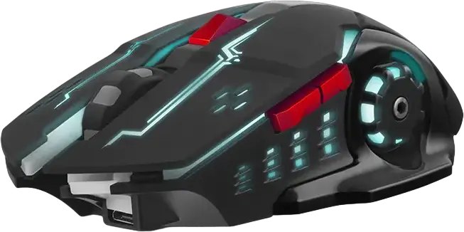 Игровая беспроводная мышь SVEN RX-G930W, оптический сенсор, 2400 DPI, 6 бесшумных кнопок, RGB-подсветка, аккумулятор 400 мАч, Soft Touch, черная
